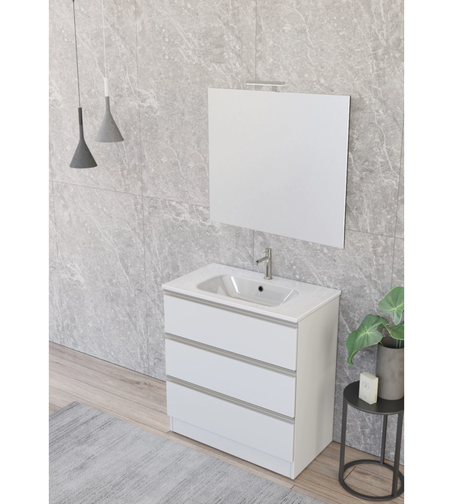MOBILE BAGNO "CANOVA" BIANCO OPACO, 80 CM